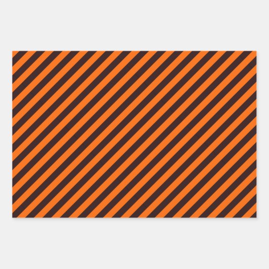 Halloween Magic Bee Witch Oranje en Black Stripes Inpakpapier Vel (Voorkant 3)