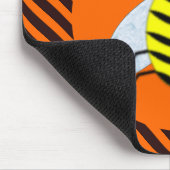 Halloween Magic Bee Witch Oranje en Black Stripes Muismat (Hoek)