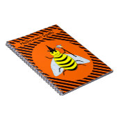 Halloween Magic Bee Witch Oranje en Black Stripes Notitieboek (Rechterzijde)