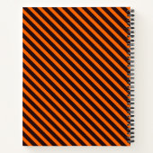 Halloween Magic Bee Witch Oranje en Black Stripes Notitieboek (Achterkant)