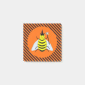 Halloween Magic Bee Witch Oranje en Black Stripes Post-it® Notes (Voorkant)