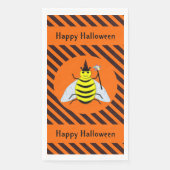 Halloween Magic Bee Witch Oranje en Black Stripes Servet (Voorkant)
