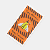 Halloween Magic Bee Witch Oranje en Black Stripes Servet (Hoek)