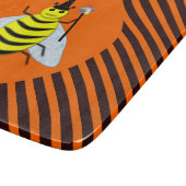 Halloween Magic Bee Witch Oranje en Black Stripes Snijplank (Hoek)