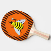 Halloween Magic Bee Witch Oranje en Black Stripes Tafeltennisbatje (Zijkant)