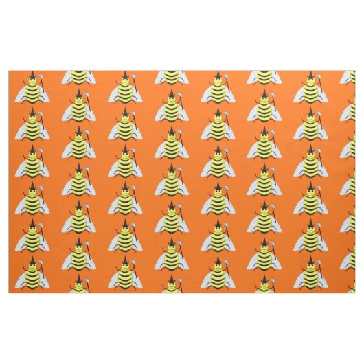 Halloween Magic Bee Witch Oranje Stof (Fat Quarter)