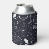 Halloween Magic: Doodle-patroon. Blikjeskoeler (Blikje Voorkant)