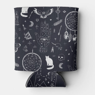 Halloween Magic:  Doodle-patroon. Blikjeskoeler