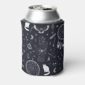 Halloween Magic: Doodle-patroon. Blikjeskoeler (Blikje Achterkant)