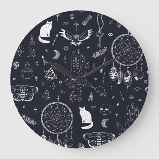 Halloween Magic: Doodle-patroon. Grote Klok (Voorkant)