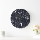 Halloween Magic: Doodle-patroon. Grote Klok (Huis)