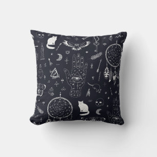 Halloween Magic: Doodle-patroon. Kussen