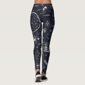 Halloween Magic:  Doodle-patroon. Leggings (Achterkant)