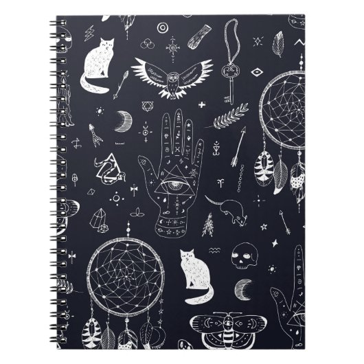 Halloween Magic: Doodle-patroon. Notitieboek (Voorkant)