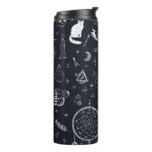 Halloween Magic: Doodle-patroon. Thermosbeker (Gedraaid links)
