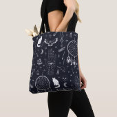 Halloween Magic: Doodle-patroon. Tote Bag (Dichtbij)