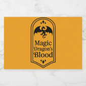 Halloween Magic Dragon Blood Apothecary labels Likeurfles Etiket (Enkel label)