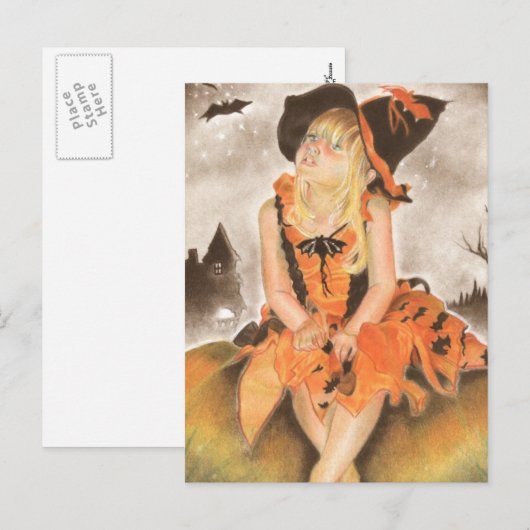 Halloween Magic Feestdagenkaart (Voorkant / Achterkant)