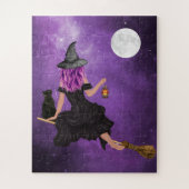 Halloween Magic Flying Witch Legpuzzel (Verticaal)