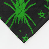 Halloween Magic Green Fleece Deken (Hoek)