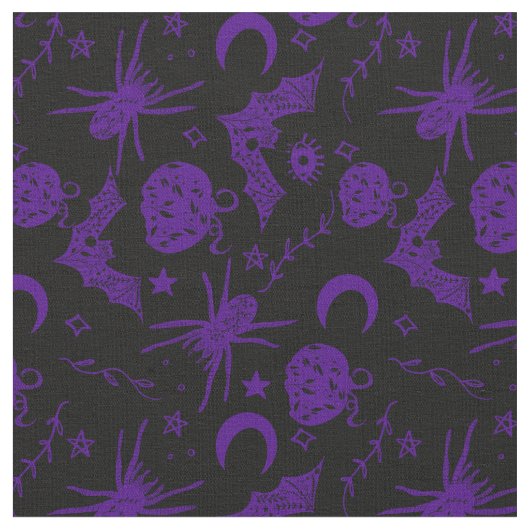 Halloween Magic Paars Stof (Close Up)