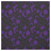 Halloween Magic Paars Stof (Swatch)