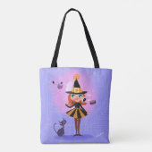 Halloween Magic Red Hair Witch Tote Bag (Achterkant)