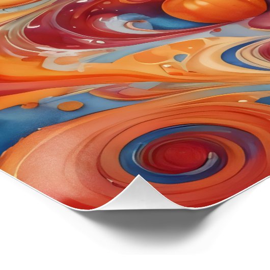 Halloween Magic: Swirls & Glowing Pumpkins Perfect Poster (Hoek)