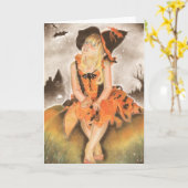 Halloween Magic Wenskaart Kaart (Gele Bloem)