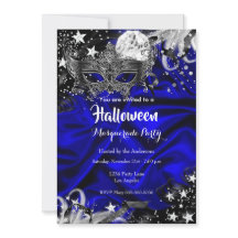 Halloween Magical Night Masquerade Party blue