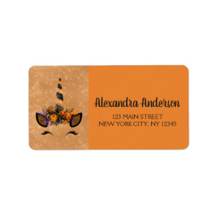 Halloween Magical Unicorn Glitter and Sparkle Etiket