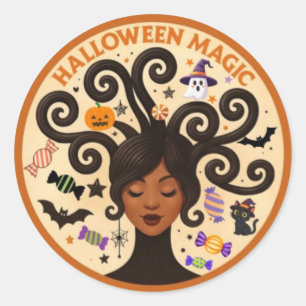 Halloween Magie Ronde Sticker