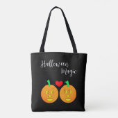 Halloween magie: zwart tote bag (Achterkant)