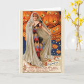  Halloween Magisch Wenskaart Kaart (Gele Bloem)