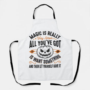 Halloween Magische Pompoen Vintage Vector T-shirt Schort