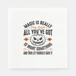 Halloween Magische Pompoen Vintage Vector T-Shirt  Servet