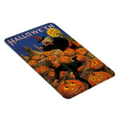 Halloween Magnet met heks en pompoenen Magneet (Rechterzijde)