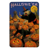  Halloween Magnet met heks en pompoenen Magneet (Verticaal)