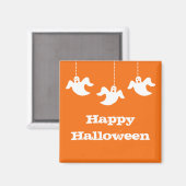 Halloween Magnet, Oranje, hardhandig Magneet (Voorkant / Achterkant)