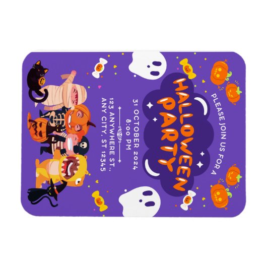 Halloween Magnetic Card Magneet (Horizontaal)