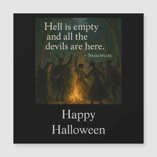 Halloween magnetische groeten Kaart - Hell is Empt (Voorkant)