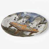 Halloween Mahjong Ghosts Papieren Bordje (Gekanteld)