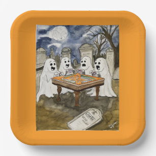 Halloween Mahjong Ghosts Papieren Bordje
