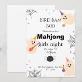 Halloween Mahjong Invitation Kaart (Voorkant / Achterkant)