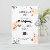 Halloween Mahjong Uitnodiging (Staand voorkant)