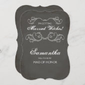 Halloween Maid of Honor proposal Invite ~ Funny Kaart (Voorkant / Achterkant)