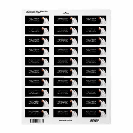 Halloween-maillabels Etiket (Full Sheet)