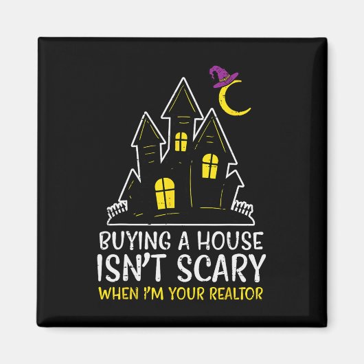 Halloween makelaar kopen huis instant eng kostuum magneet (Voorkant)