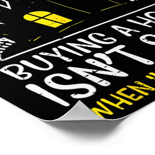 Halloween makelaar kopen huis instant eng kostuum poster (Hoek)