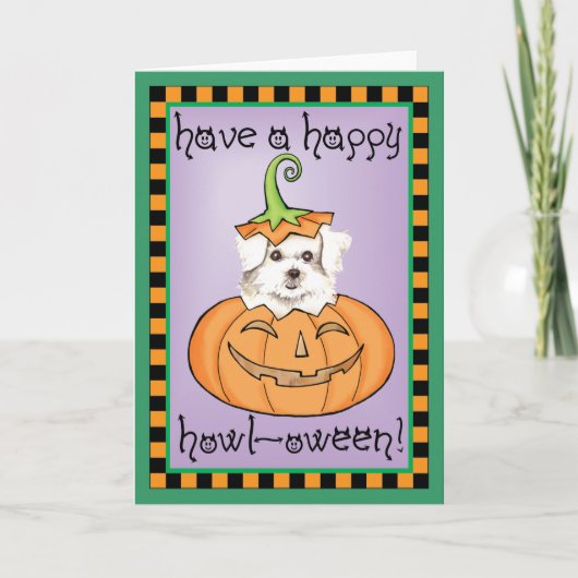 Halloween Maltese Kaart (Voorkant)